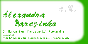 alexandra marczinko business card